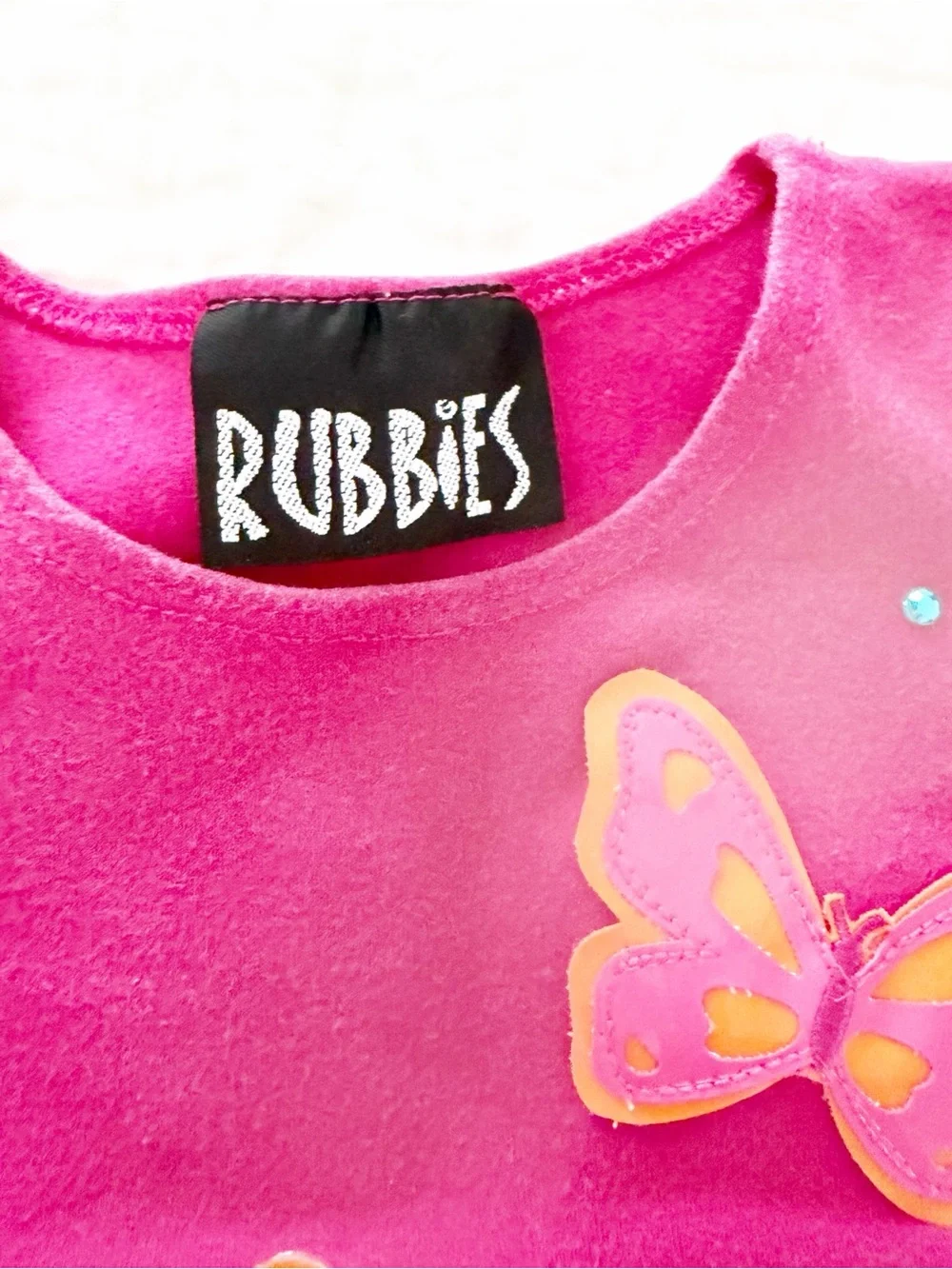 Rubbies 12m matching set Bright Pink Butterfly Appliqué Top + matching pants